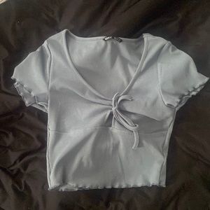 Light Blue Cropped Tank